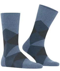 Burlington Clyde herensokken, blauw (light jeans)