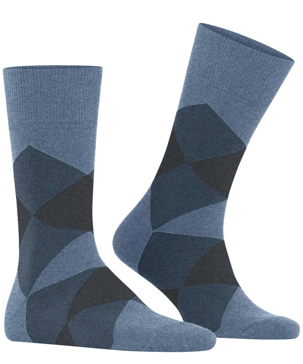 Burlington Clyde herensokken, blauw (light jeans)