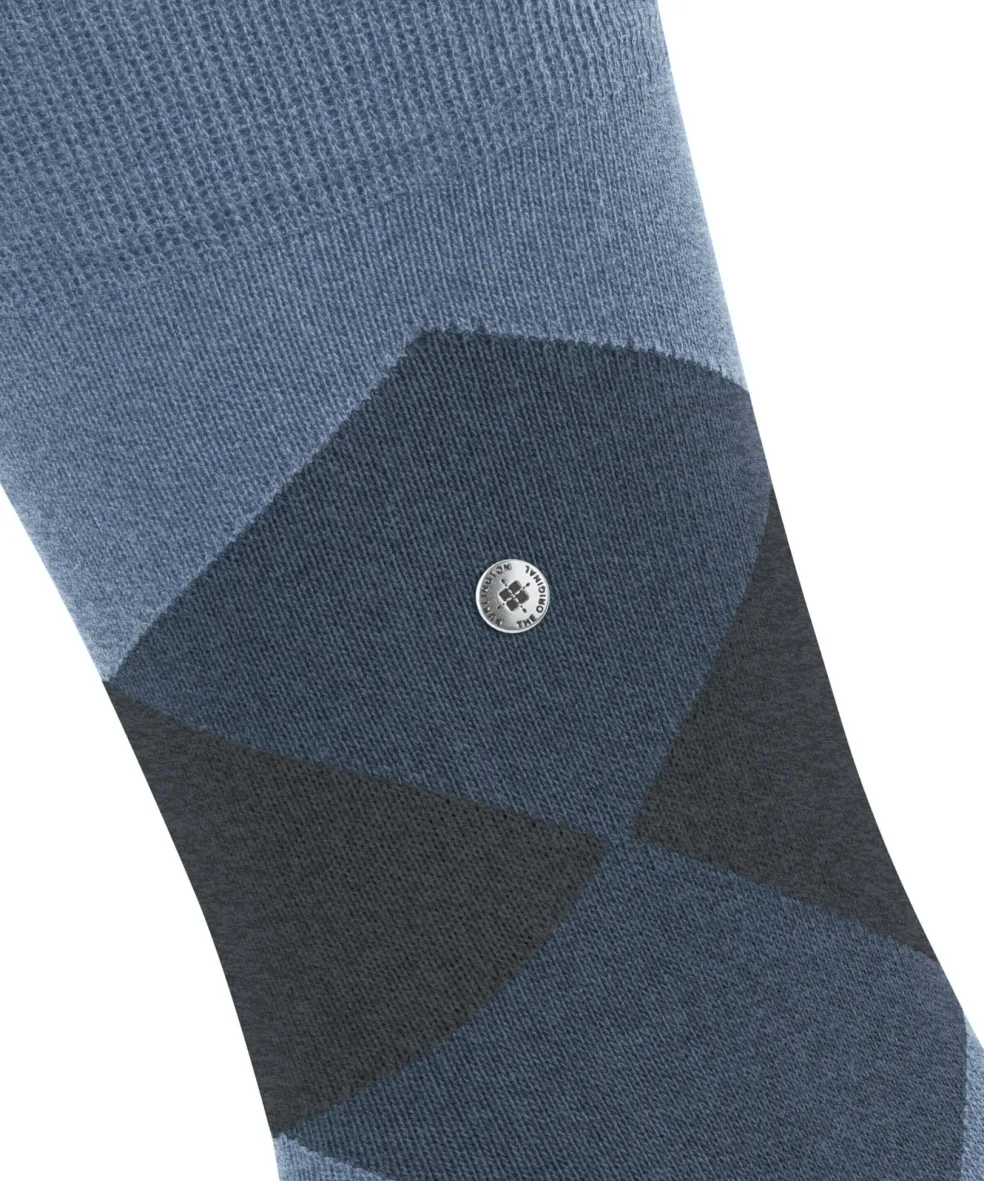 Burlington Clyde herensokken, blauw (light jeans)