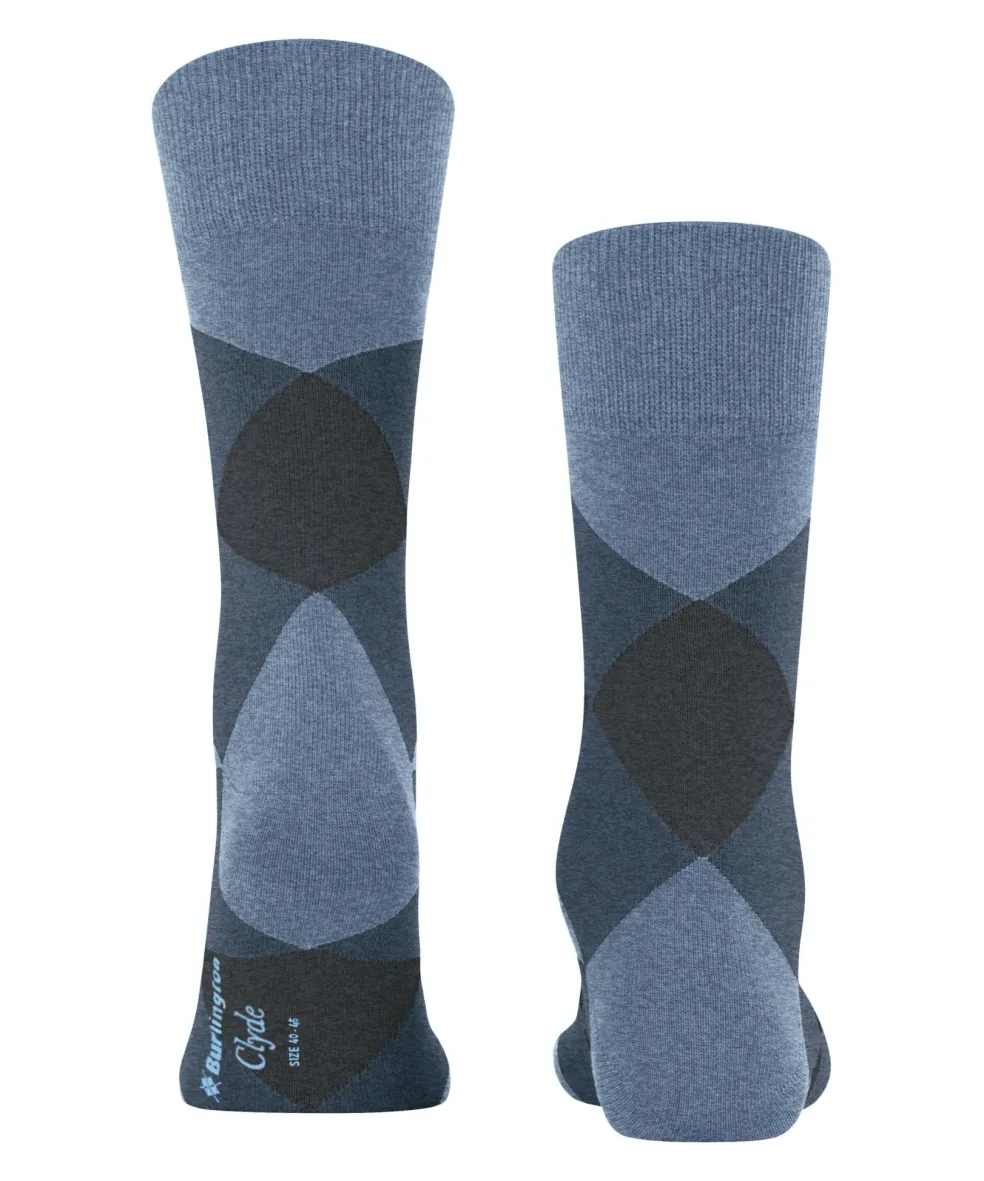 Burlington Clyde herensokken, blauw (light jeans)