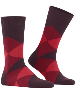 Burlington Clyde herensokken, rood (claret)