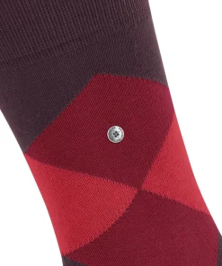 Burlington Clyde herensokken, rood (claret)