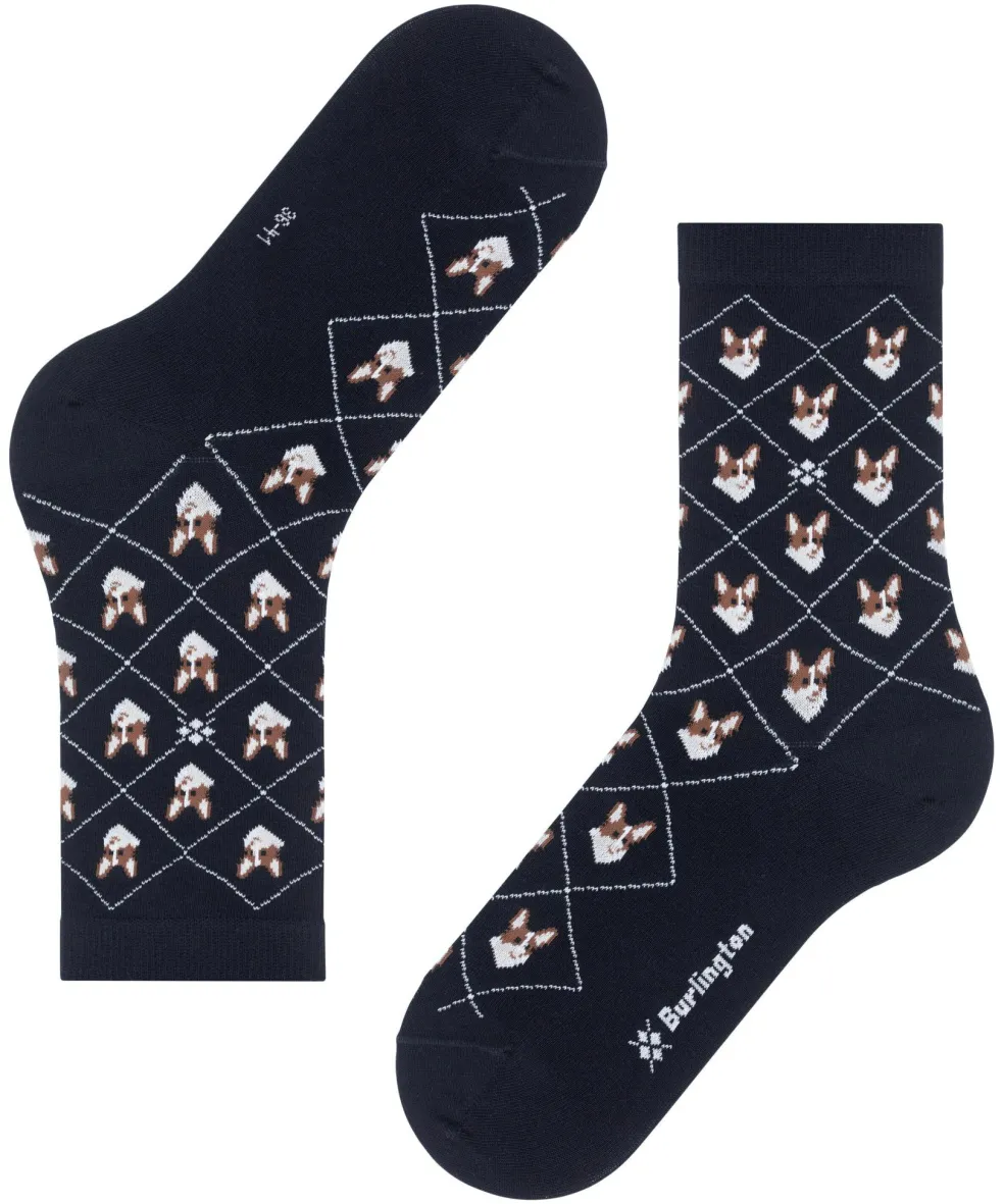 Burlington Corgi damessokken, zwart (black)