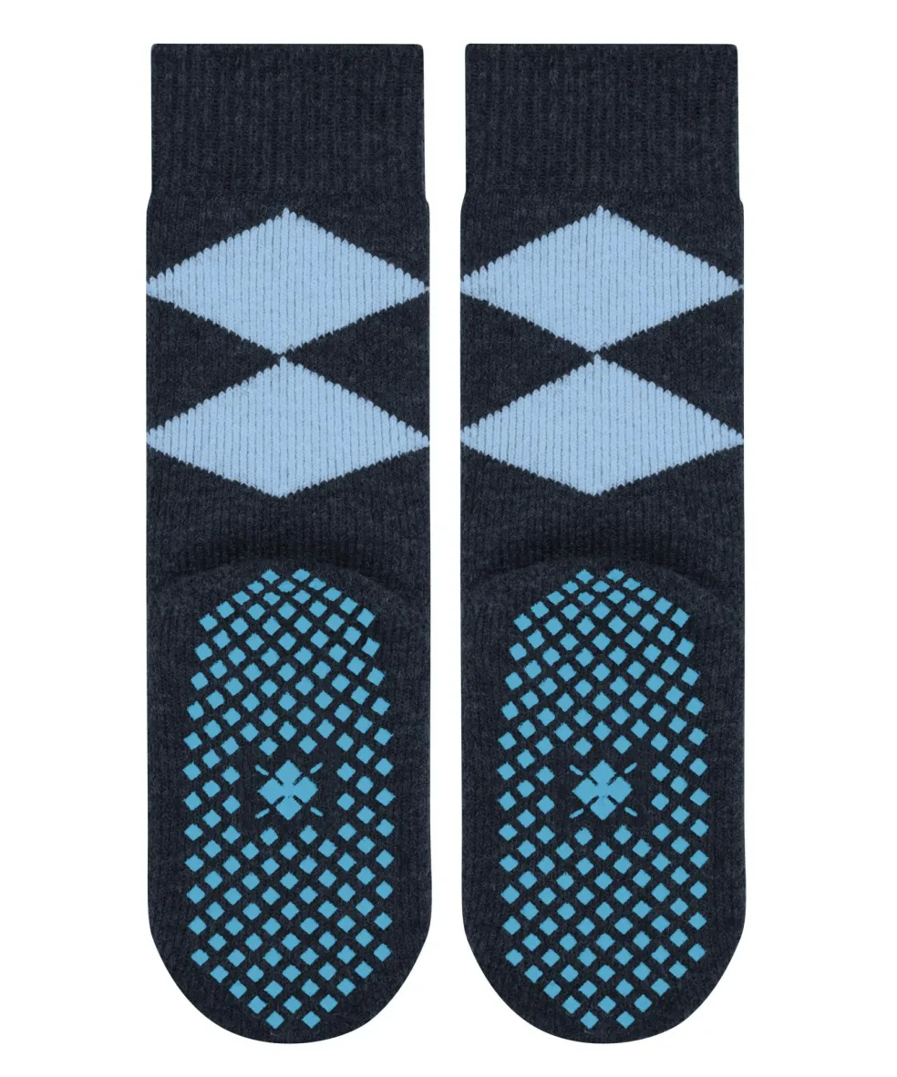 Burlington Cosy Argyle damessokken, blauw (midnight)
