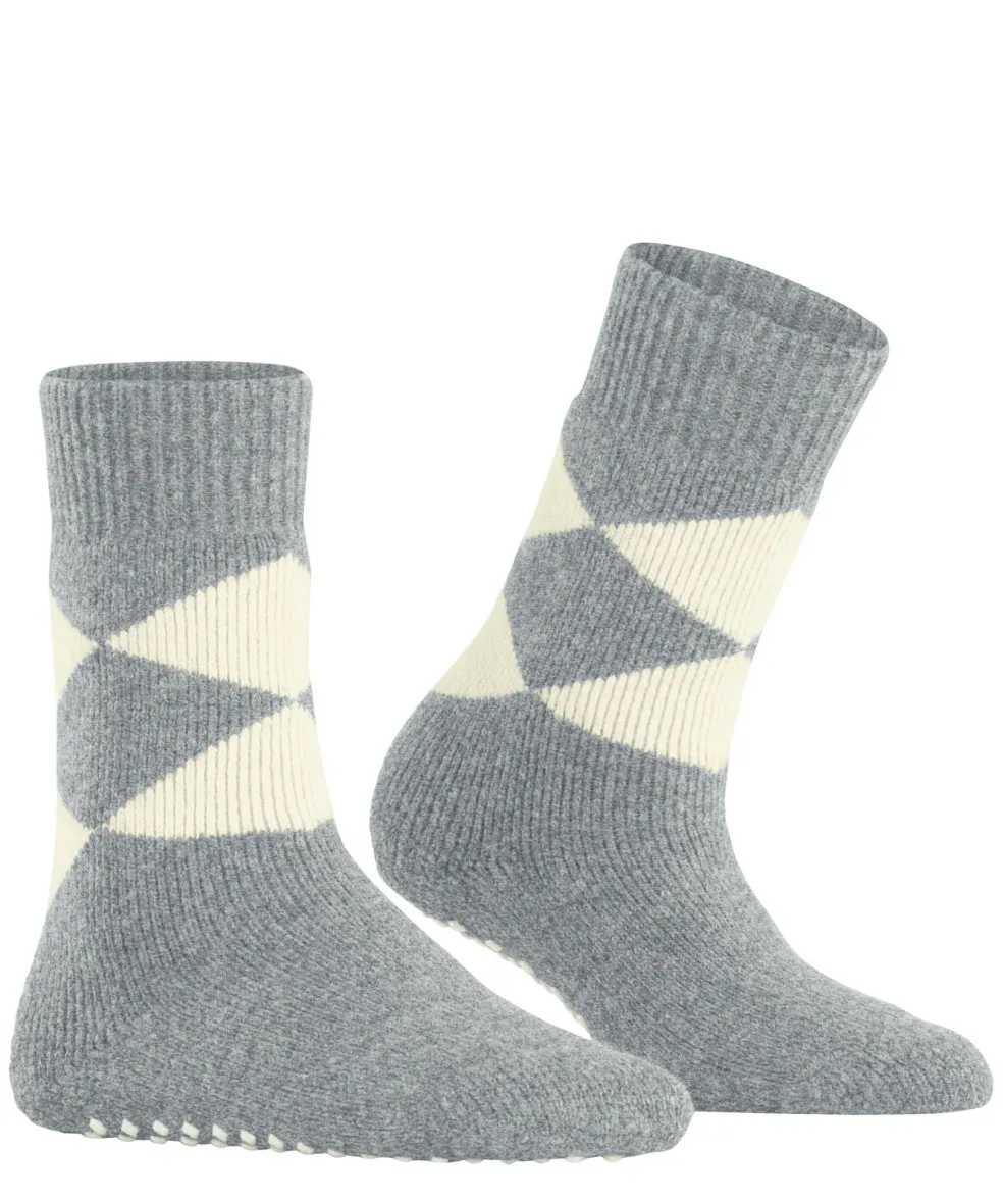 Burlington Cosy Argyle damessokken, grijs (grey mel.)