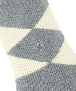 Burlington Cosy Argyle damessokken, grijs (grey mel.)