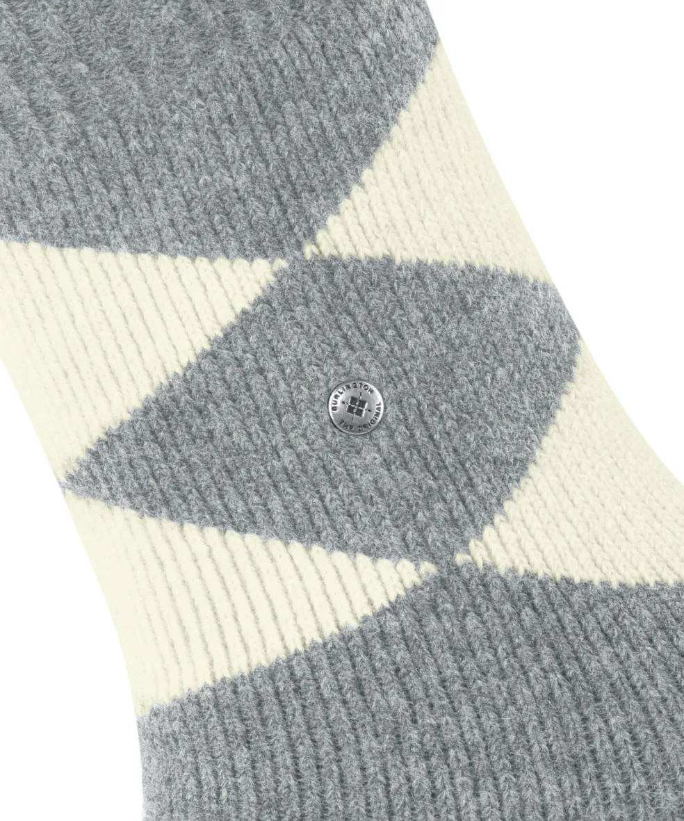 Burlington Cosy Argyle damessokken, grijs (grey mel.)