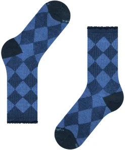Burlington Dalston damessokken, blauw (marine)