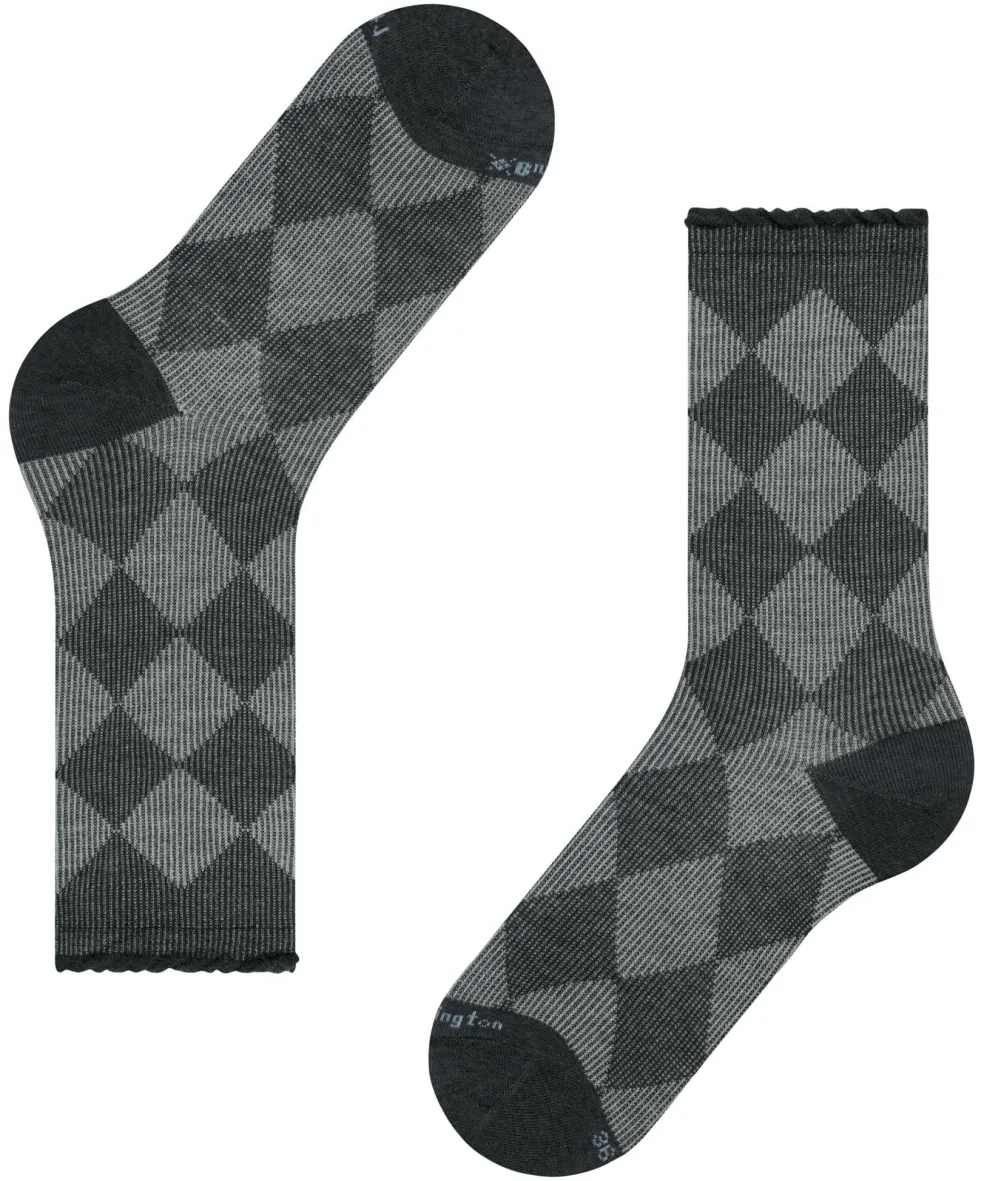 Burlington Dalston damessokken, zwart (black)