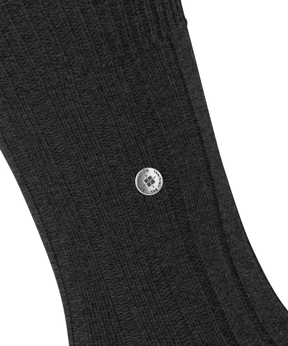 Burlington Dover herensokken, grijs (asphalt mel.)