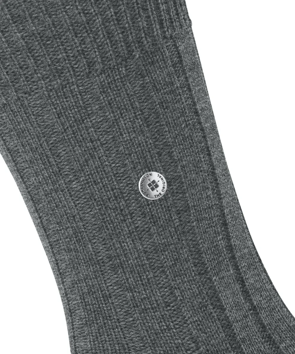 Burlington Dover herensokken, grijs (dark grey)