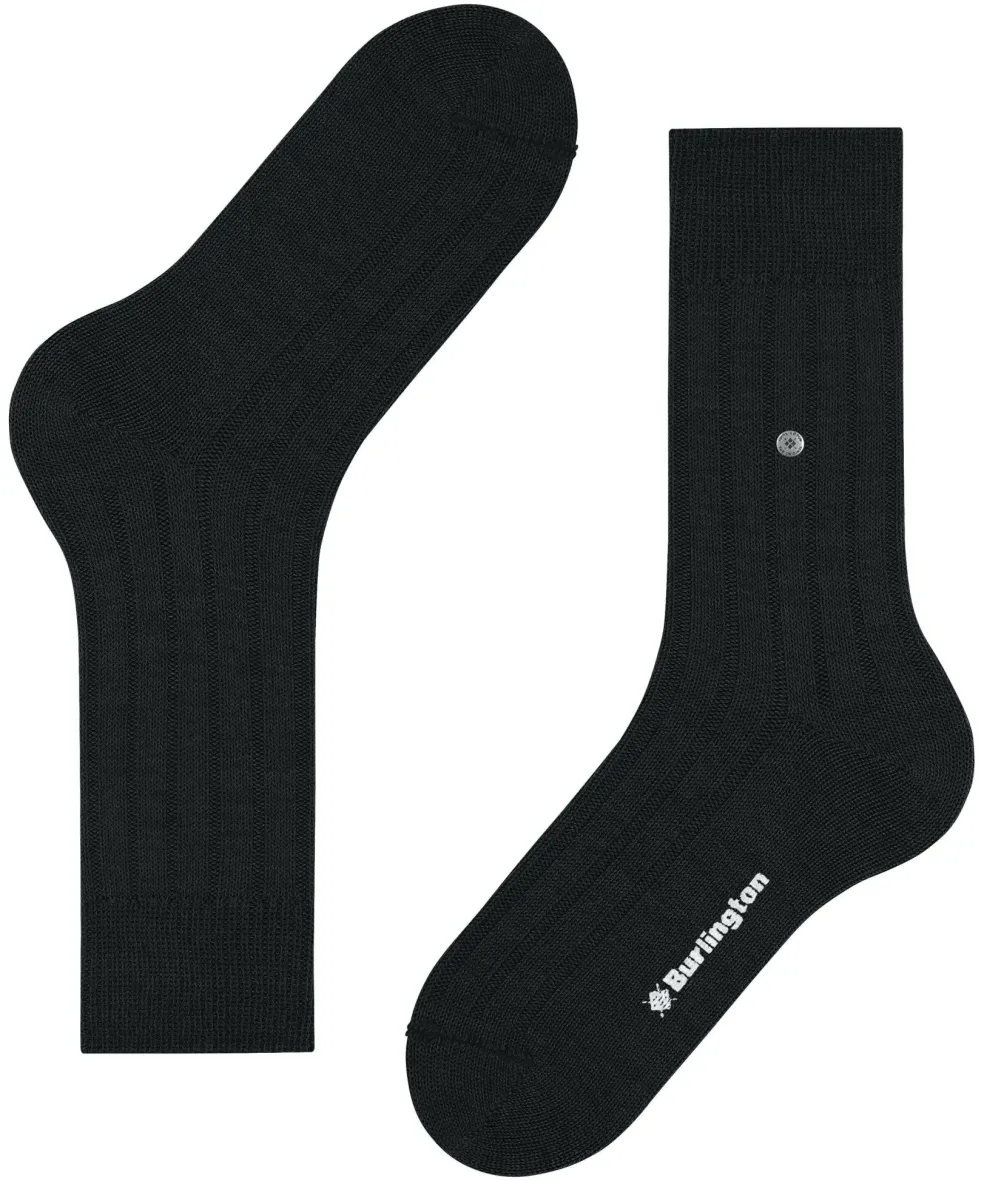 Burlington Dover herensokken, zwart (black)
