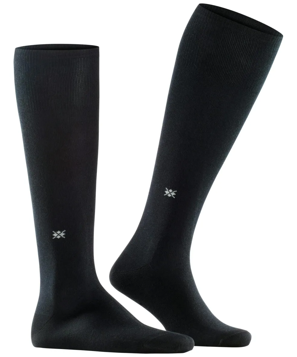 Burlington Dublin heren kniekousen, zwart (black)