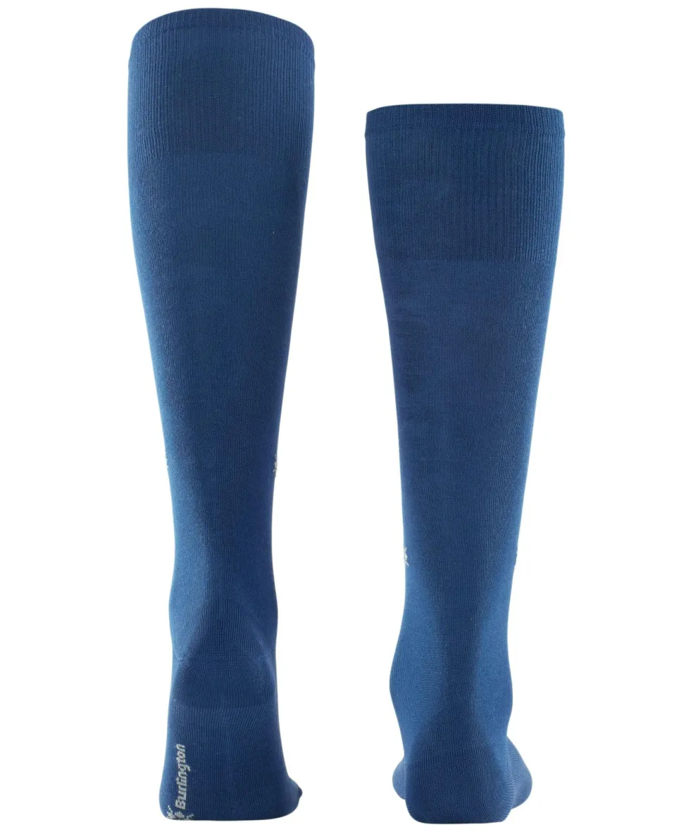 Burlington Dublin heren kniekousen, blauw (night blue)