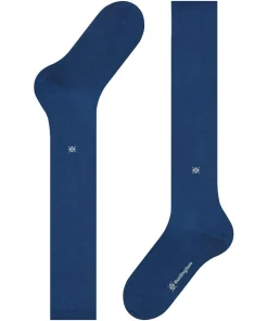 Burlington Dublin heren kniekousen, blauw (night blue)