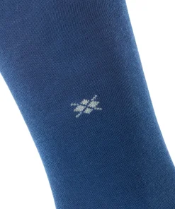 Burlington Dublin heren kniekousen, blauw (night blue)