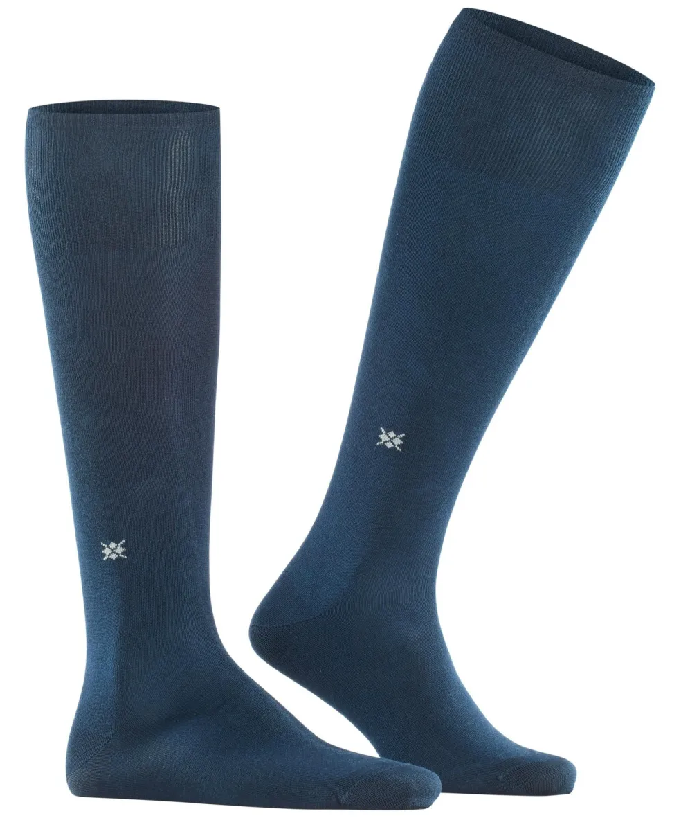 Burlington Dublin heren kniekousen, blauw (marine)