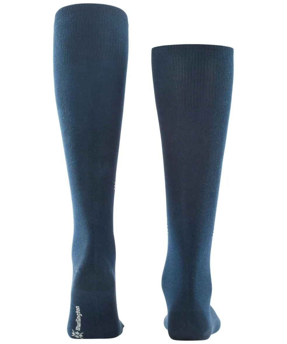 Burlington Dublin heren kniekousen, blauw (marine)