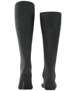 Burlington Dublin heren kniekousen, grijs (anthracite mel.)