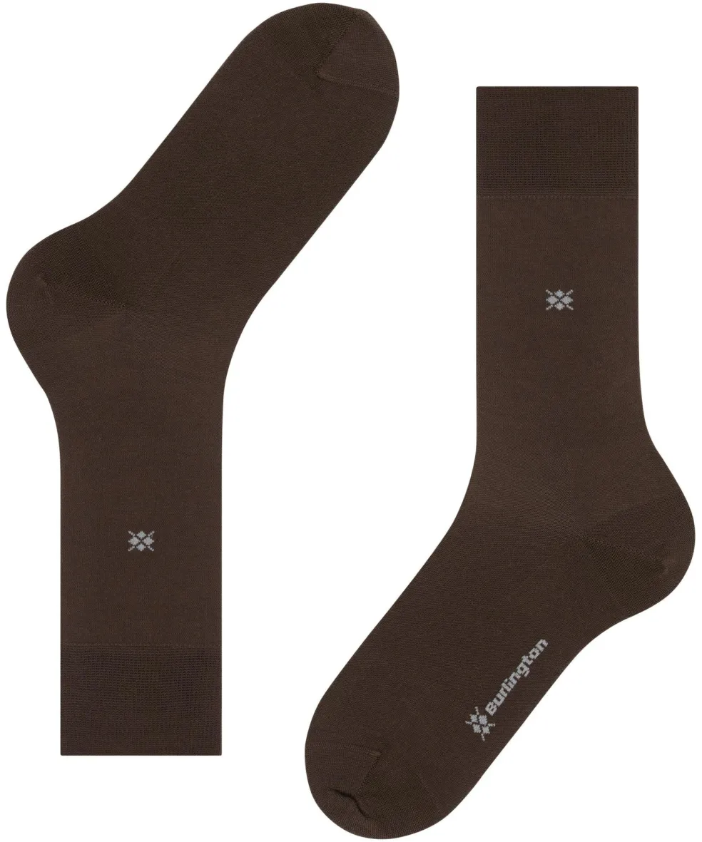 Burlington Dublin herensokken, bruin (chocolate)