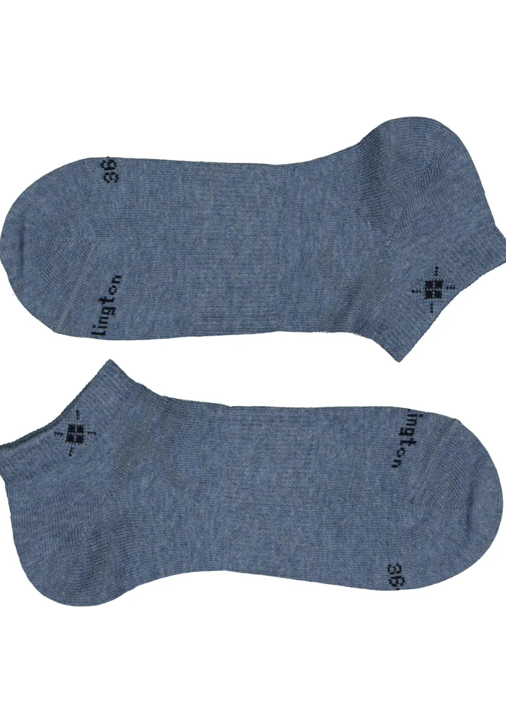 Burlington Everyday dames enkelsokken (2-pack), katoen, jeans blauw