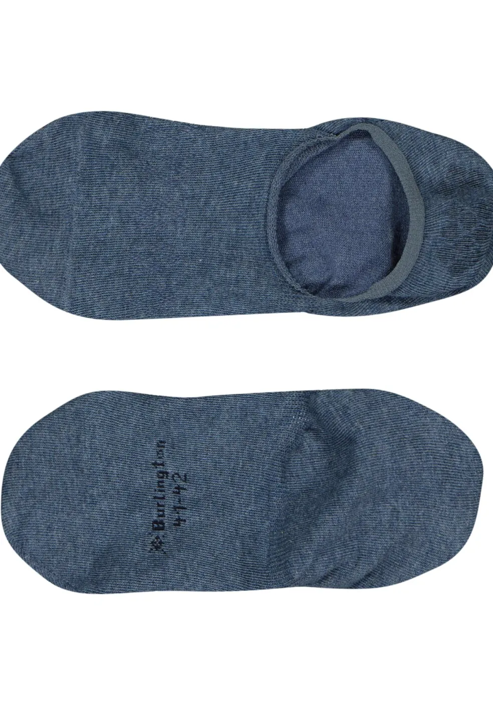 Burlington Everyday dames invisible sokken (2-pack), katoen, jeansblauw (light denim)