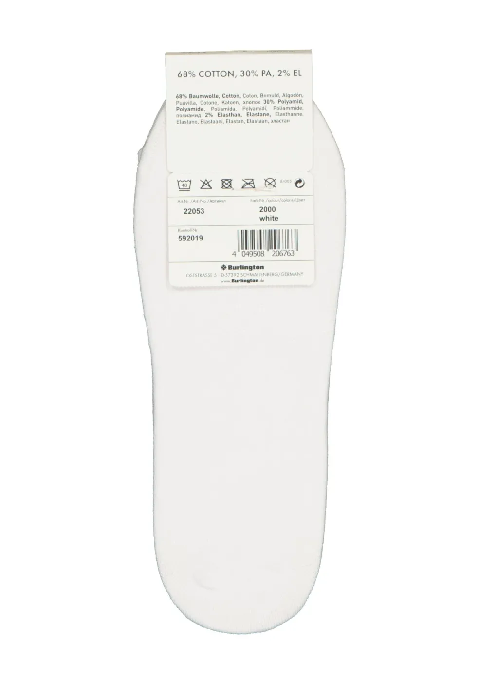Burlington Everyday dames invisible sokken (2-pack), katoen, wit