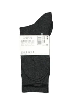 Burlington Everyday damessokken (2-pack), katoen, antraciet en geruit