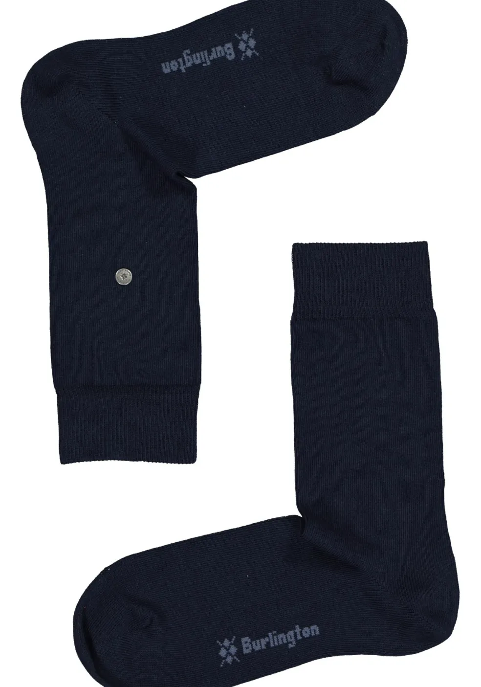 Burlington Everyday damessokken (2-pack), katoen, marine blauw en geruit