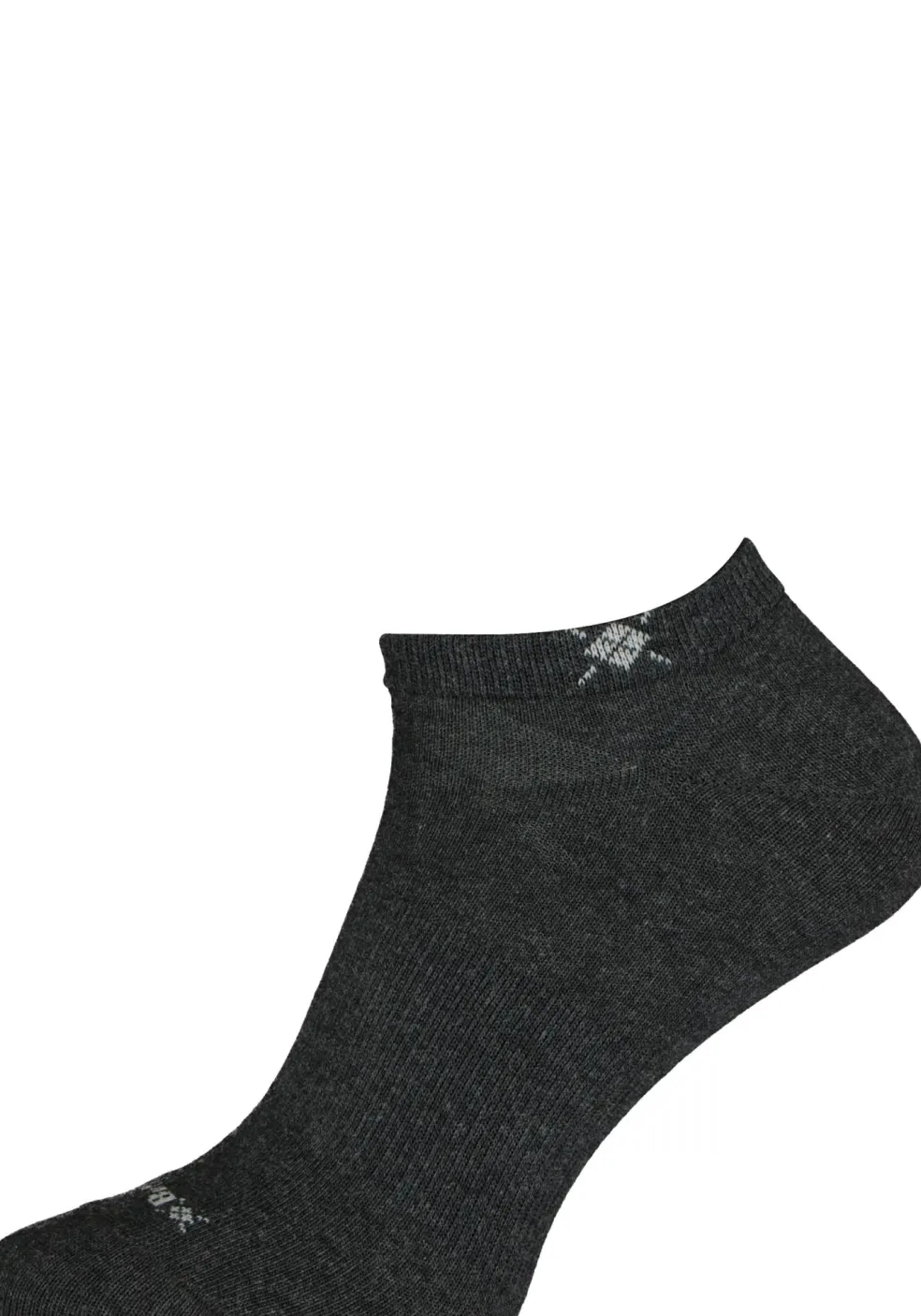 Burlington Everyday heren enkelsokken (2-pack), katoen, antraciet grijs