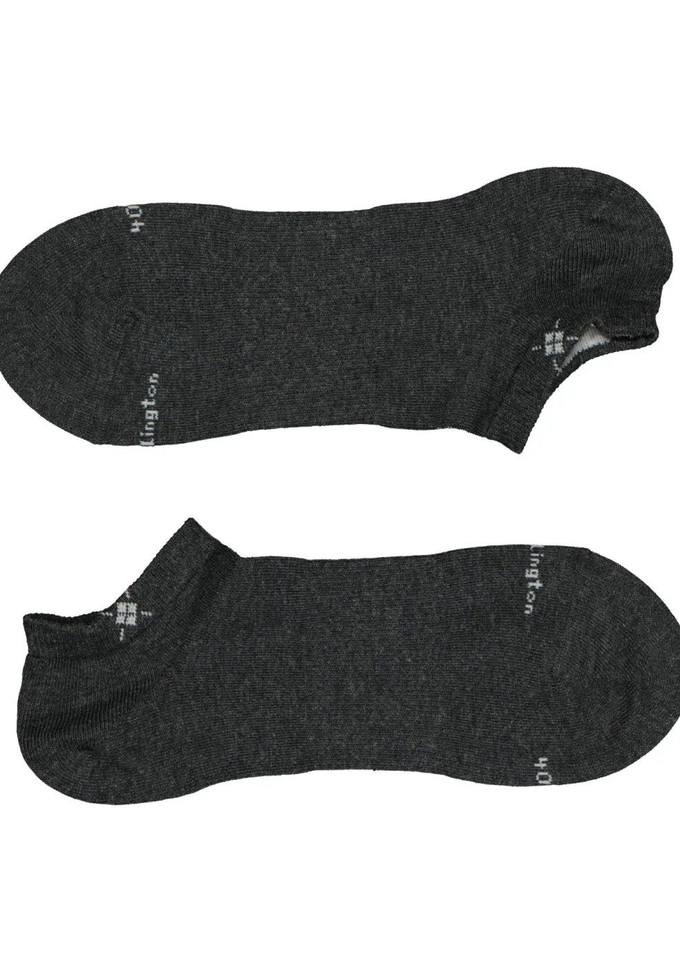 Burlington Everyday heren enkelsokken (2-pack), katoen, antraciet grijs