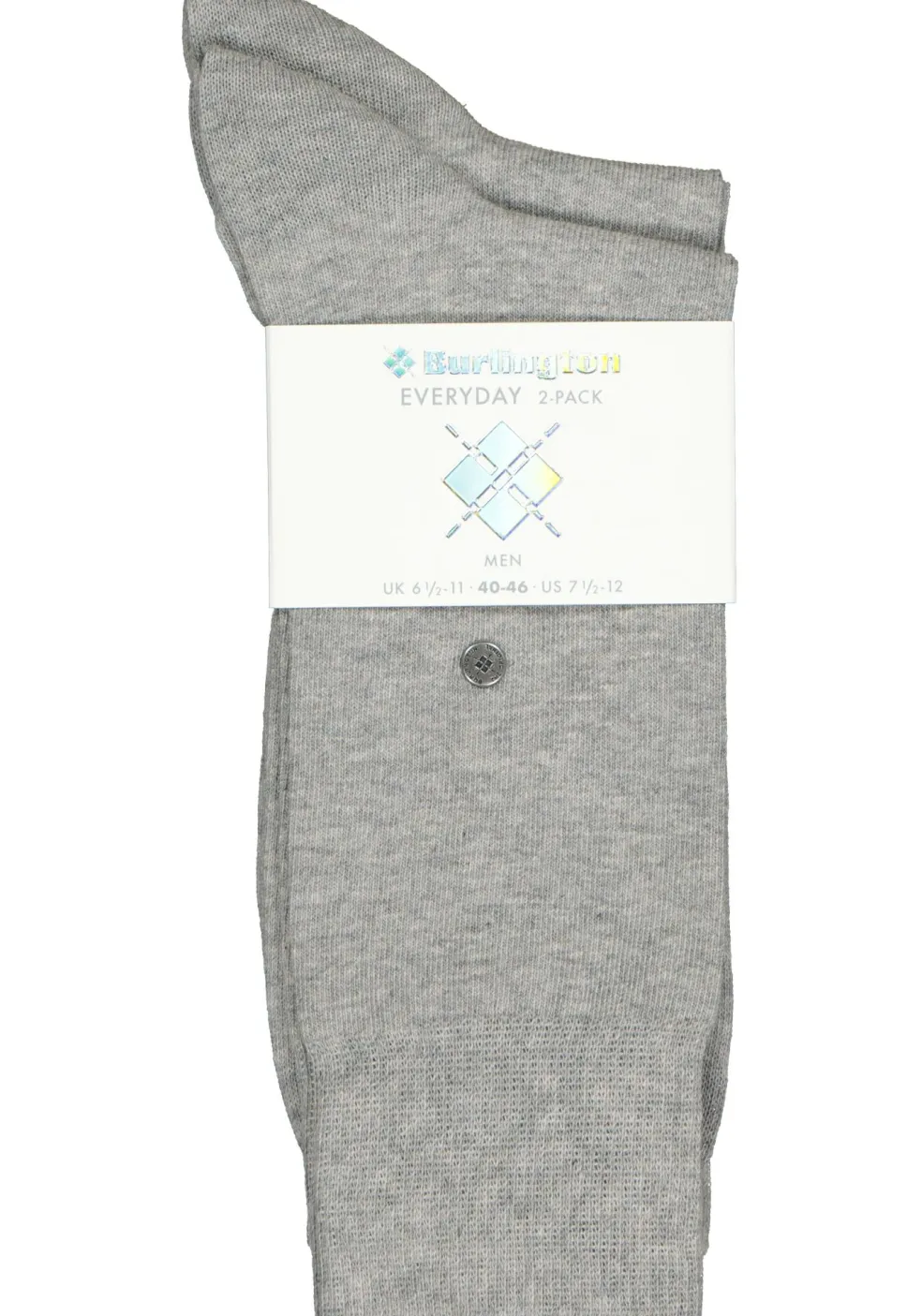 Burlington Everyday herensokken (2-pack), katoen, licht grijs