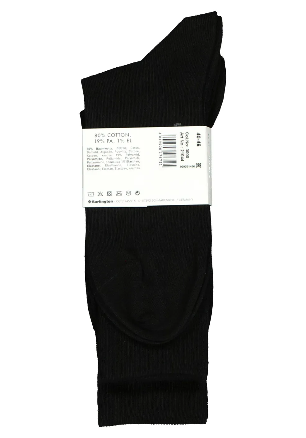 Burlington Everyday herensokken (2-pack), katoen, zwart en geruit