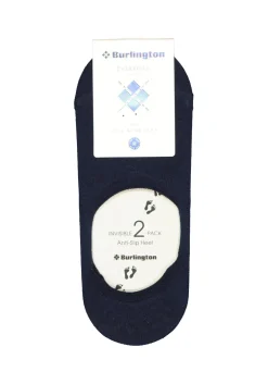 Burlington Everyday invisible herensokken (2-pack), katoen, marine blauw