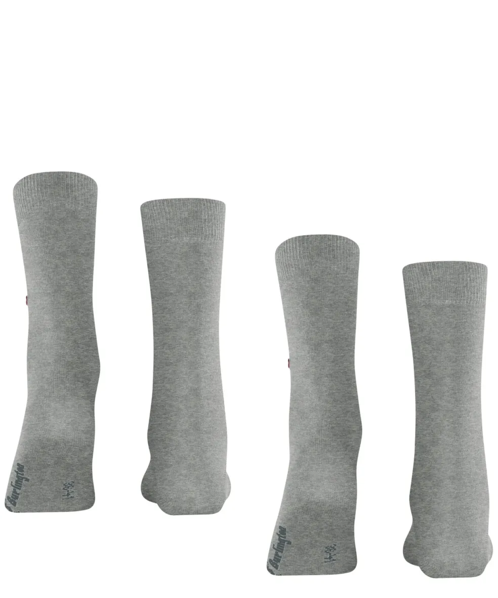 Burlington Everyday 2-Pack damessokken, grijs (light grey)