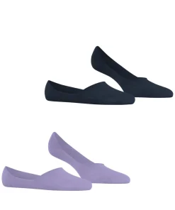 Burlington Everyday 2-Pack dames invisible sokken, paars (light lilac)