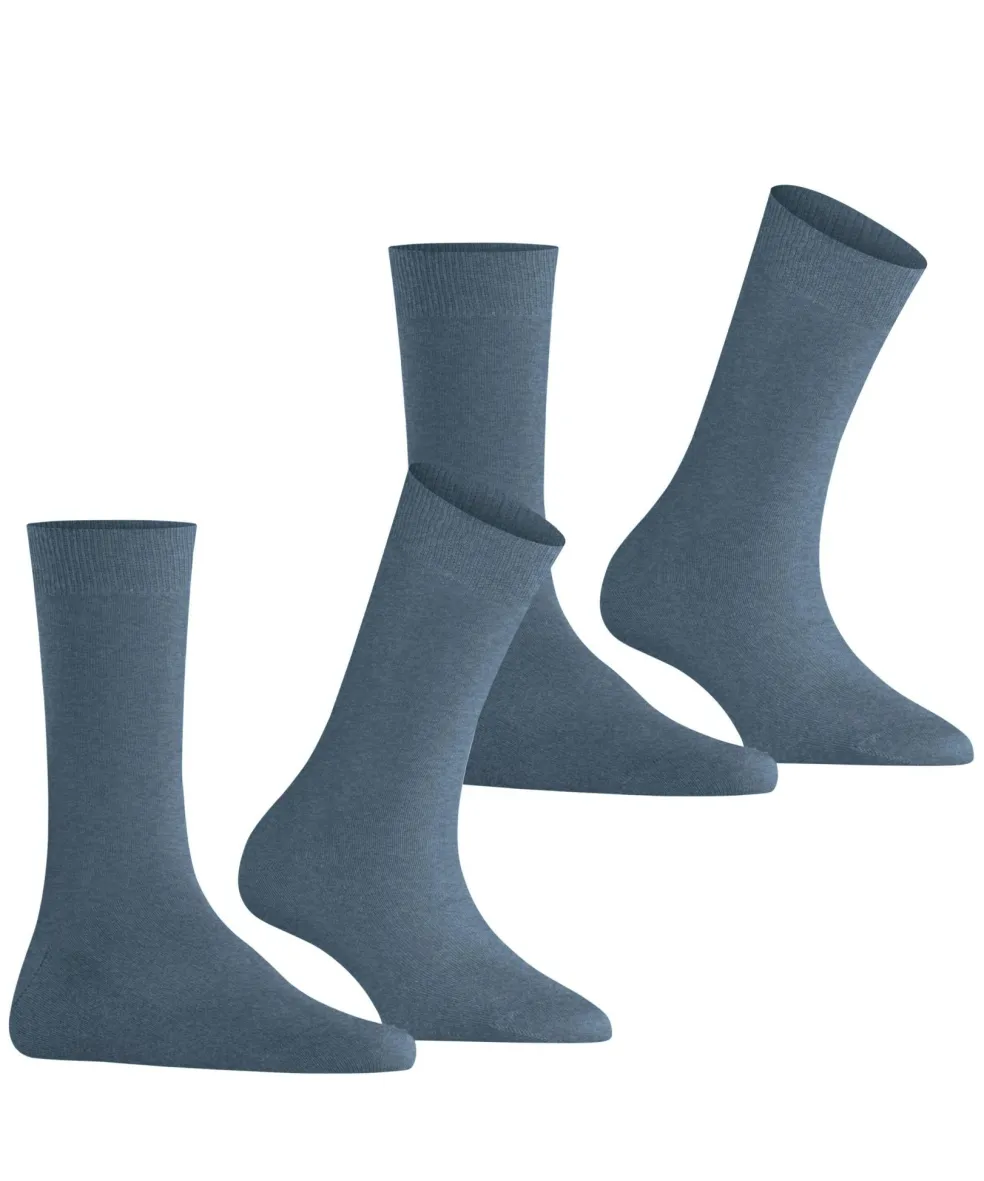 Burlington Everyday 2-Pack damessokken, blauw (light denim)