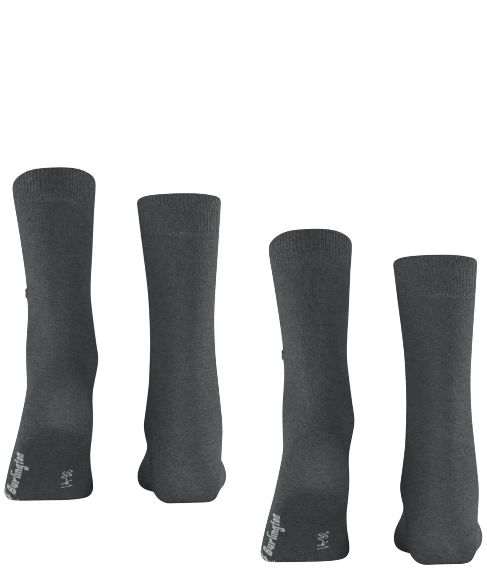 Burlington Everyday 2-Pack damessokken, grijs (anthra.mel)