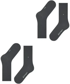 Burlington Everyday 2-Pack damessokken, grijs (anthra.mel)