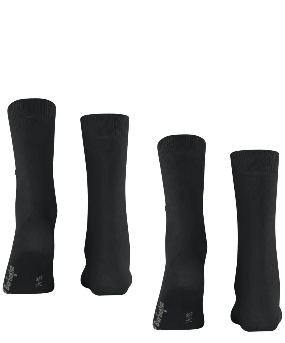 Burlington Everyday 2-Pack damessokken, zwart (black)