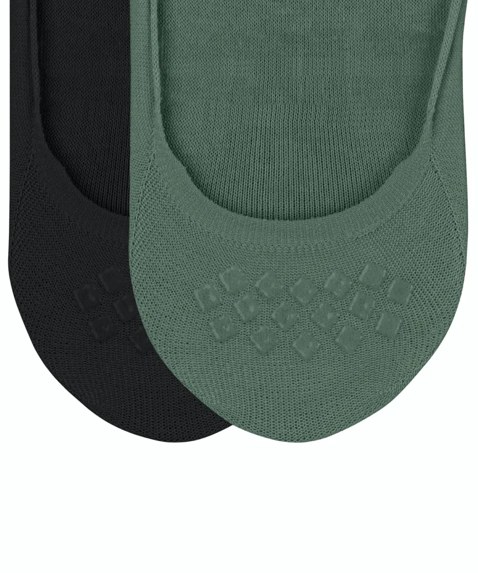 Burlington Everyday 2-Pack heren invisible sokken, groen (dark jade)