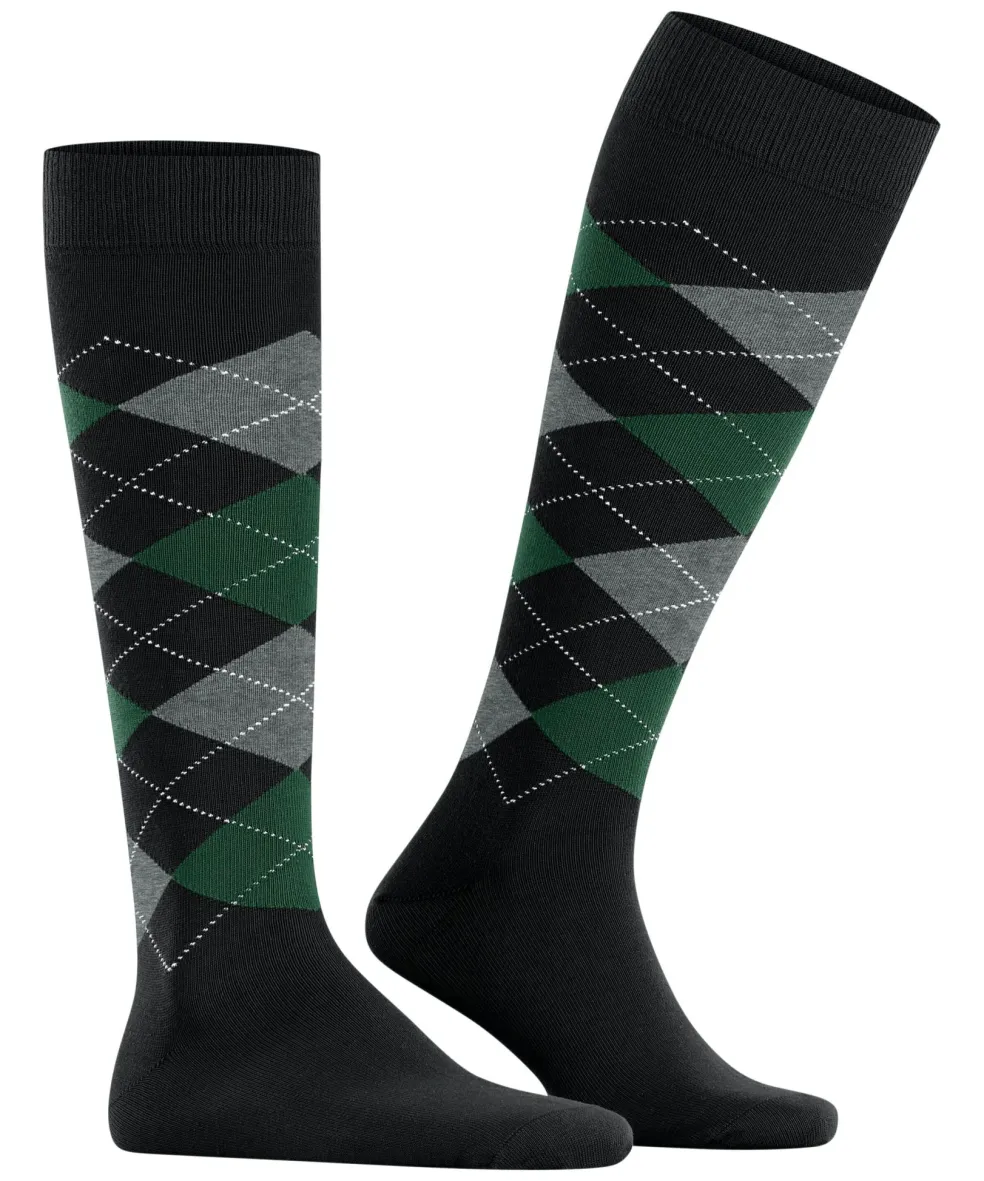 Burlington King heren kniekousen, zwart (black)