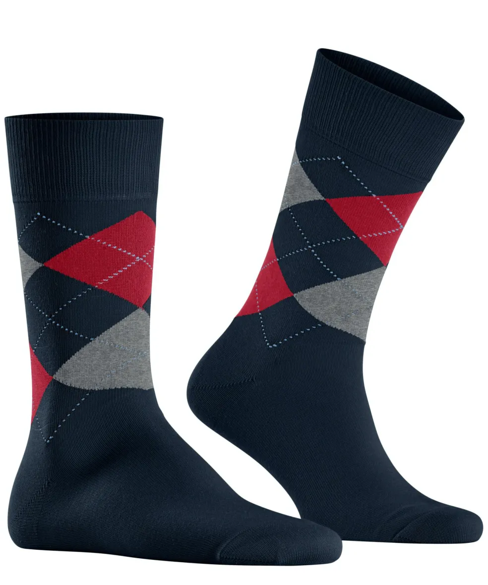 Burlington King herensokken, blauw (marine)