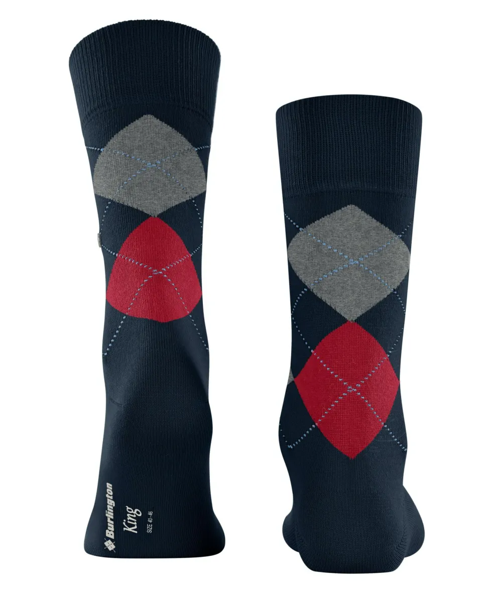 Burlington King herensokken, blauw (marine)