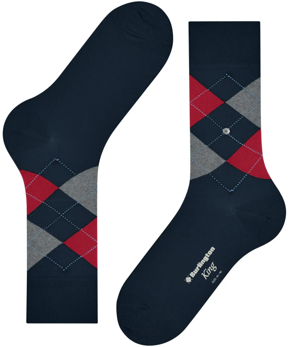 Burlington King herensokken, blauw (marine)
