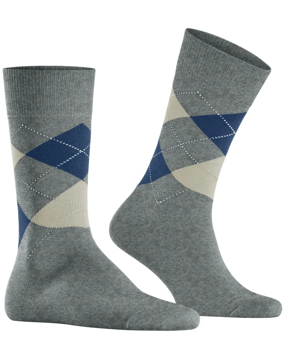 Burlington King herensokken, grijs (light grey mel.)