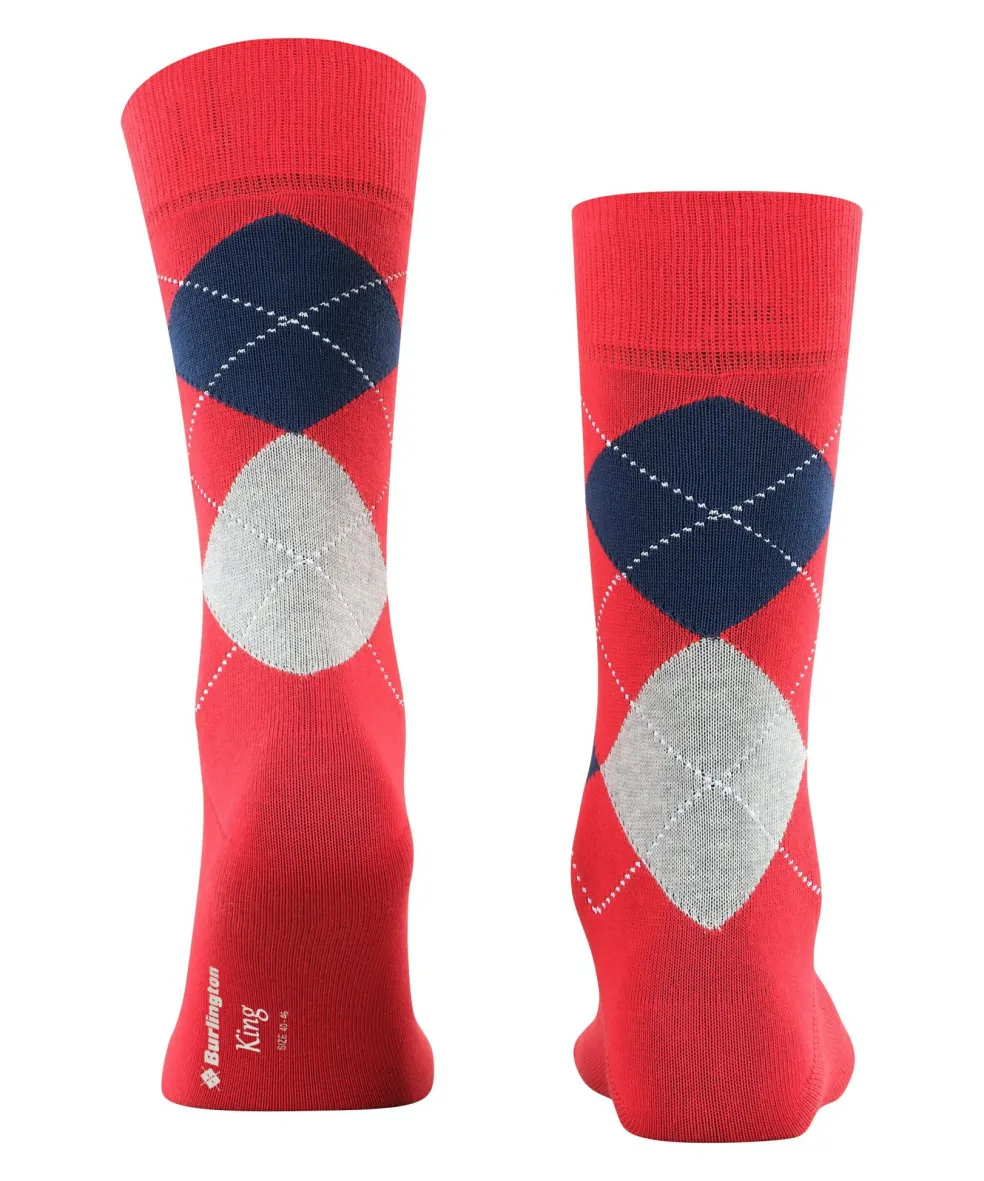 Burlington King herensokken, rood (red pepper)