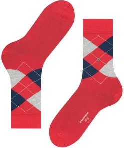 Burlington King herensokken, rood (red pepper)