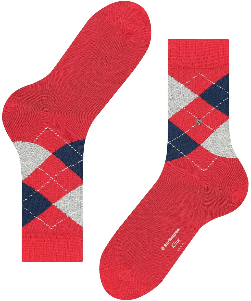 Burlington King herensokken, rood (red pepper)