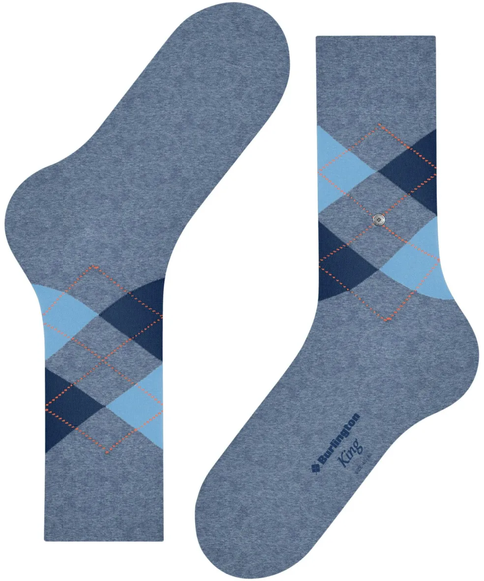 Burlington King herensokken, turquoise (turquoise)